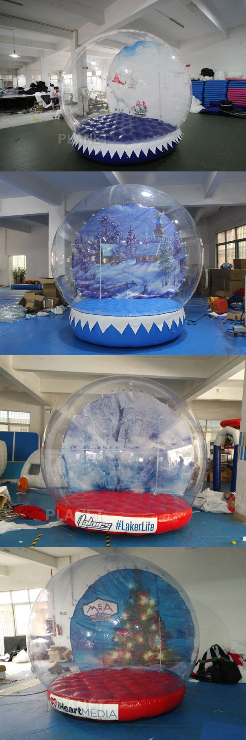 Transparent Inflatable Human Snow Globe Photo Booth With Blower EN71