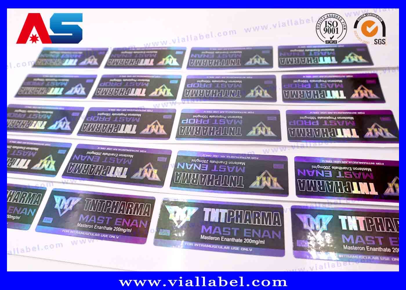 Silver Holographic 10ml Vial Boxes Custom Pharmaceutical Small Cardboard Boxes Printing