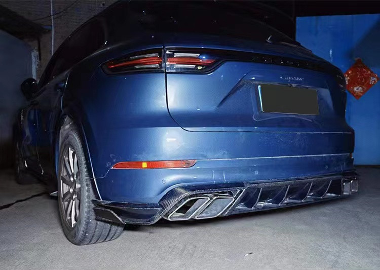For Porsche Cayenne Carbon Fiber Wide Body Kit Cayenne Upgrades MSY-style Carbon Fiber Front Lip Diffuser Spoiler Hood