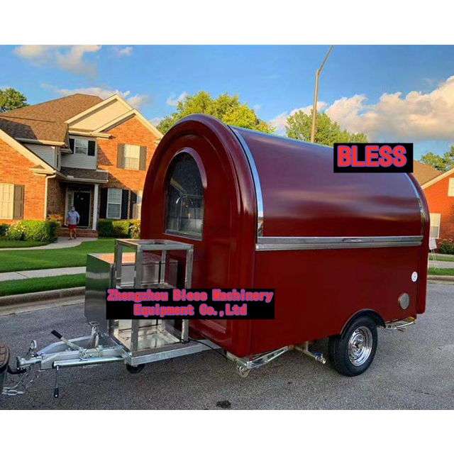 Convenient Snack Food Semi-Trailer 4 Wheels Food Truck for Your Food Business Needs