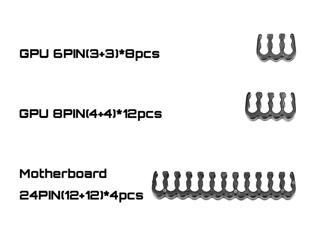 Sleeved Power Supply Extension cable Comb Kit 4*24pin motherboard 12*8Pin GPU 8*6pin CPI-E PC Power Supply Cable Comb