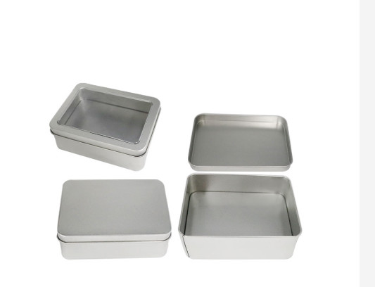 CMYK Decorative Storage Tins With Lids 340g Rectangular Tin Containers