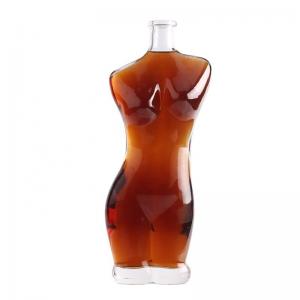 China Glass Collar 75cl Lady Body Shaped Glass Bottle for Wine Liquor Vodka Creative Design on sale