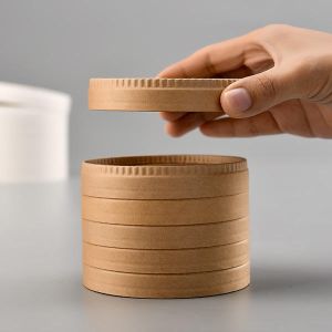 Stackable Paper Lid Eco-Friendly Leak-Resistant And Microwave-Safe For