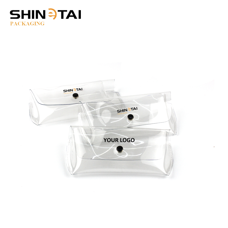 Magnetic Sunglasses Case Transparent PVC Box Clear Jelly Beach Fashion Soft Sunglasses Case Eyewear Case
