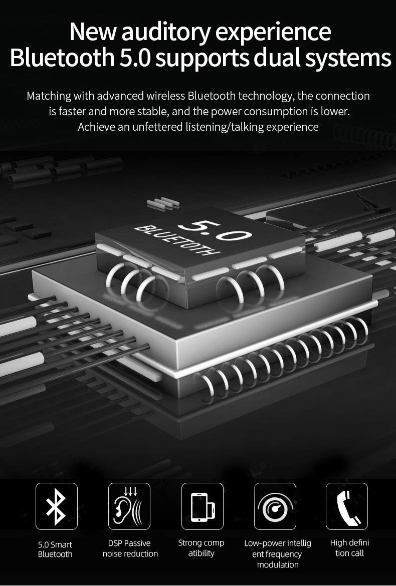 CVC6.0 Bluetooth Speaker Glasses Blocking Blue Light Low Power Consumption