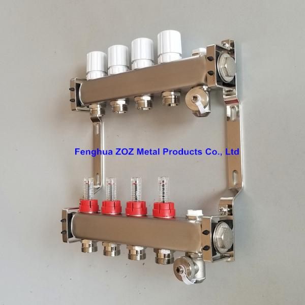 ZZ18155 PEX Radiant Floor Heating Stainless Steel Manifold Set , Underfloor