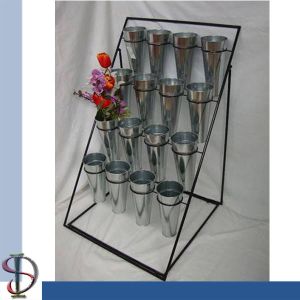 China Bouquets Mult-layers Display Stand / flower metal step tiers display rack / POP display stand on sale