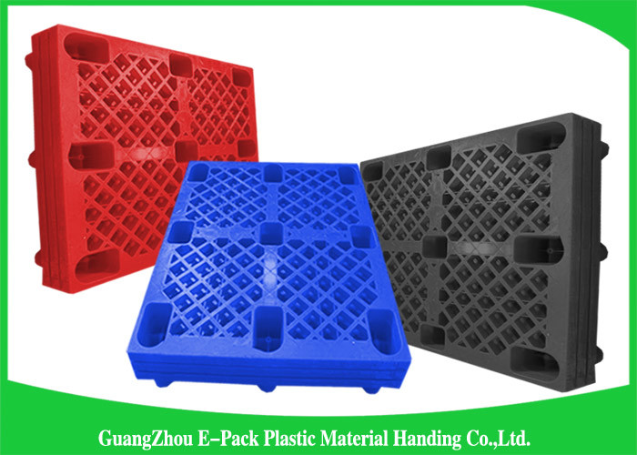 Ventilated Nestable Plastic Pallets Food Grade 1200 * 800 * 140mmWith Nine Feet