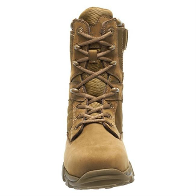 Padded Collar Anti Tear Brown Leather Tactical Boots Hot Weather