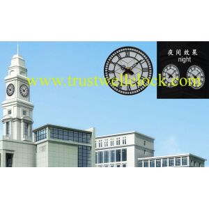  four 4 faces tower building clocks with GPS synchronization,double side street clock-GOOD CLOCK YANTAI)TRUST-WELL CO LT. Manufactures