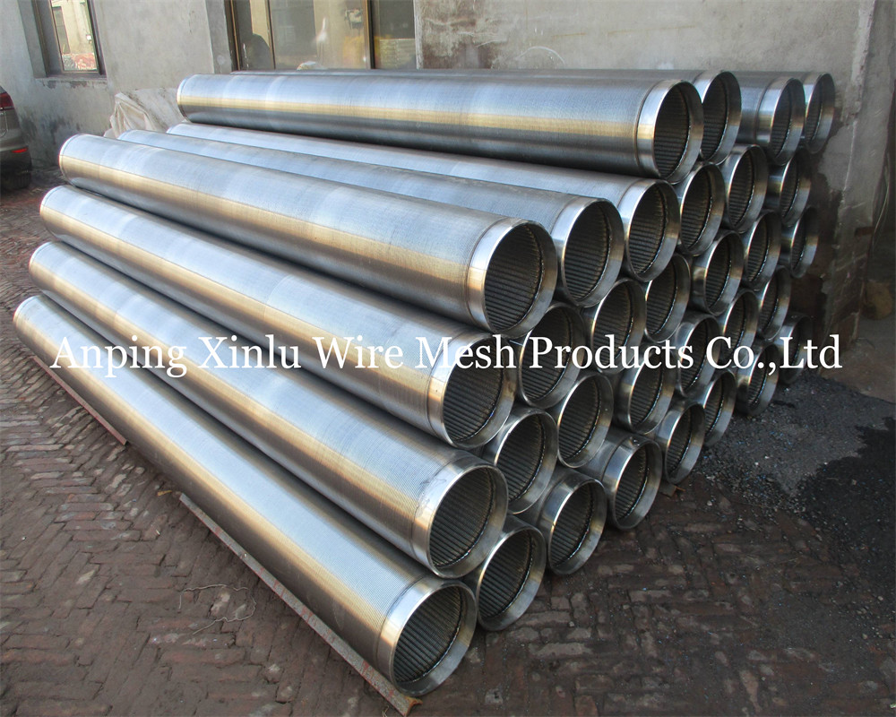 1000-3000-6000mm Wedge Wire Screen Pipe with 3x4.6mm Support Wire for Drilling tubewell and Wastewater Processing