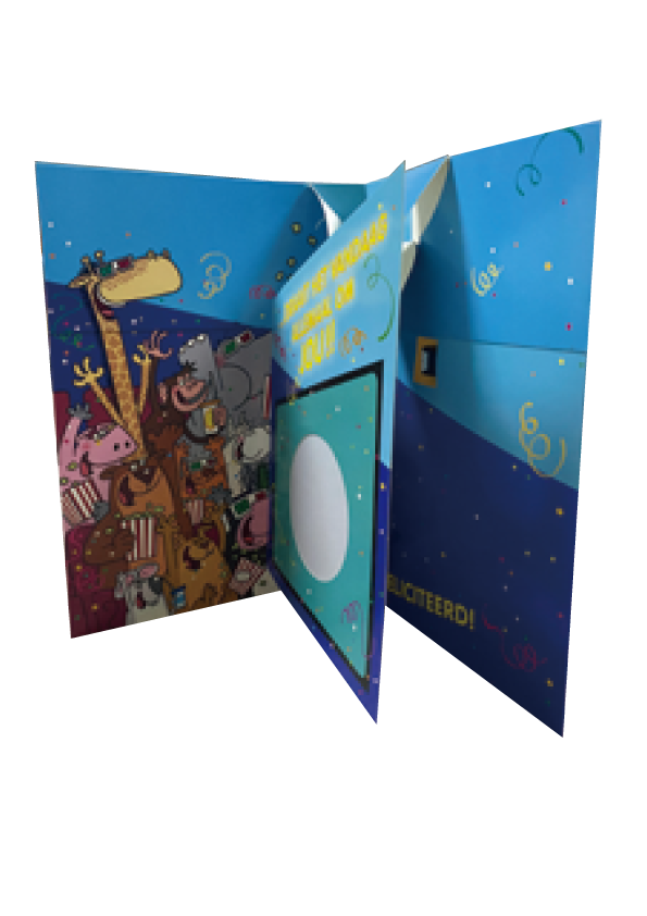 Custom Printing Musical Greeting Card Handmade With Mp4 Player