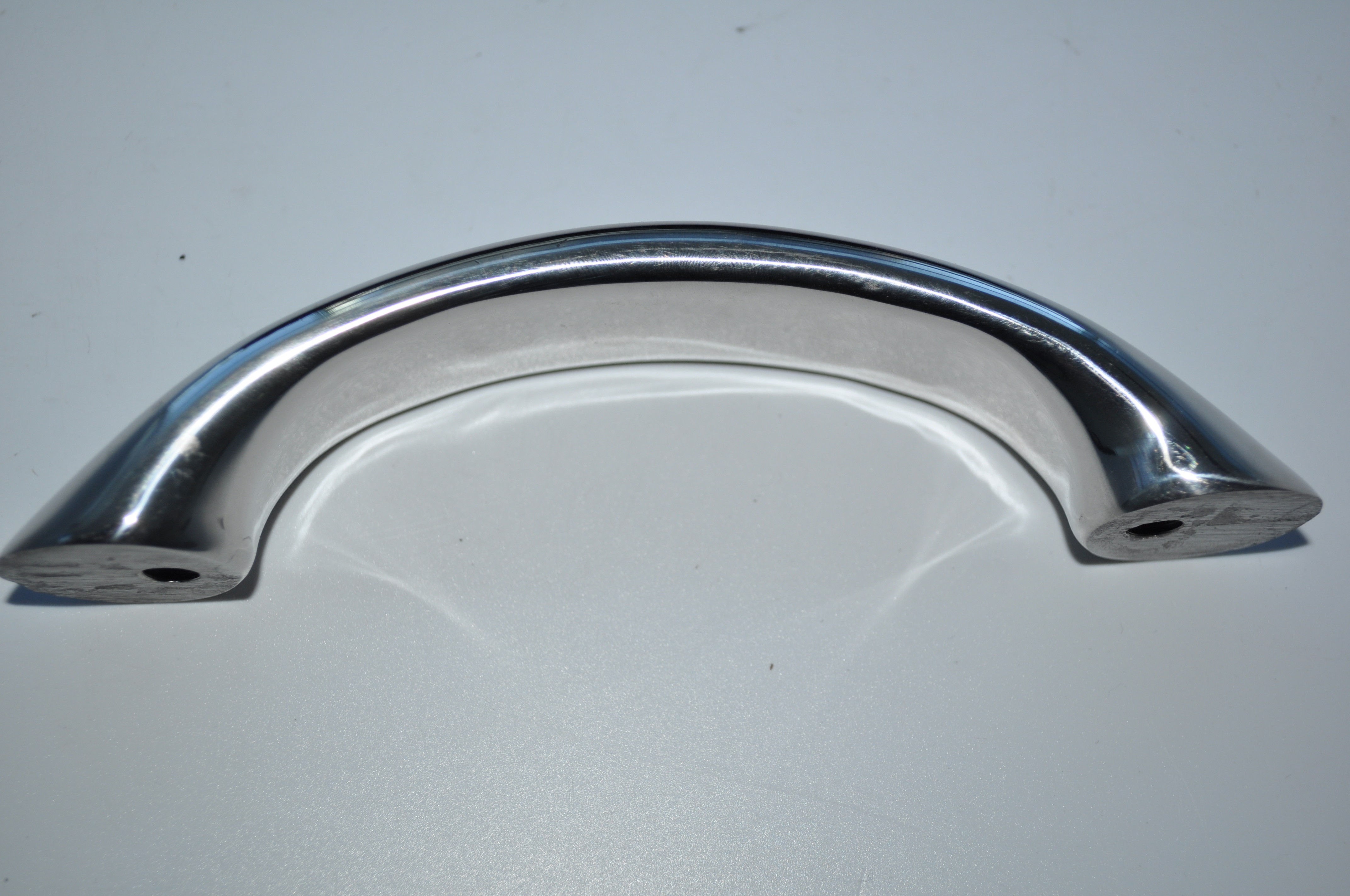 Polished Oval Boat Grab Handle Oval Handrail Round Tube