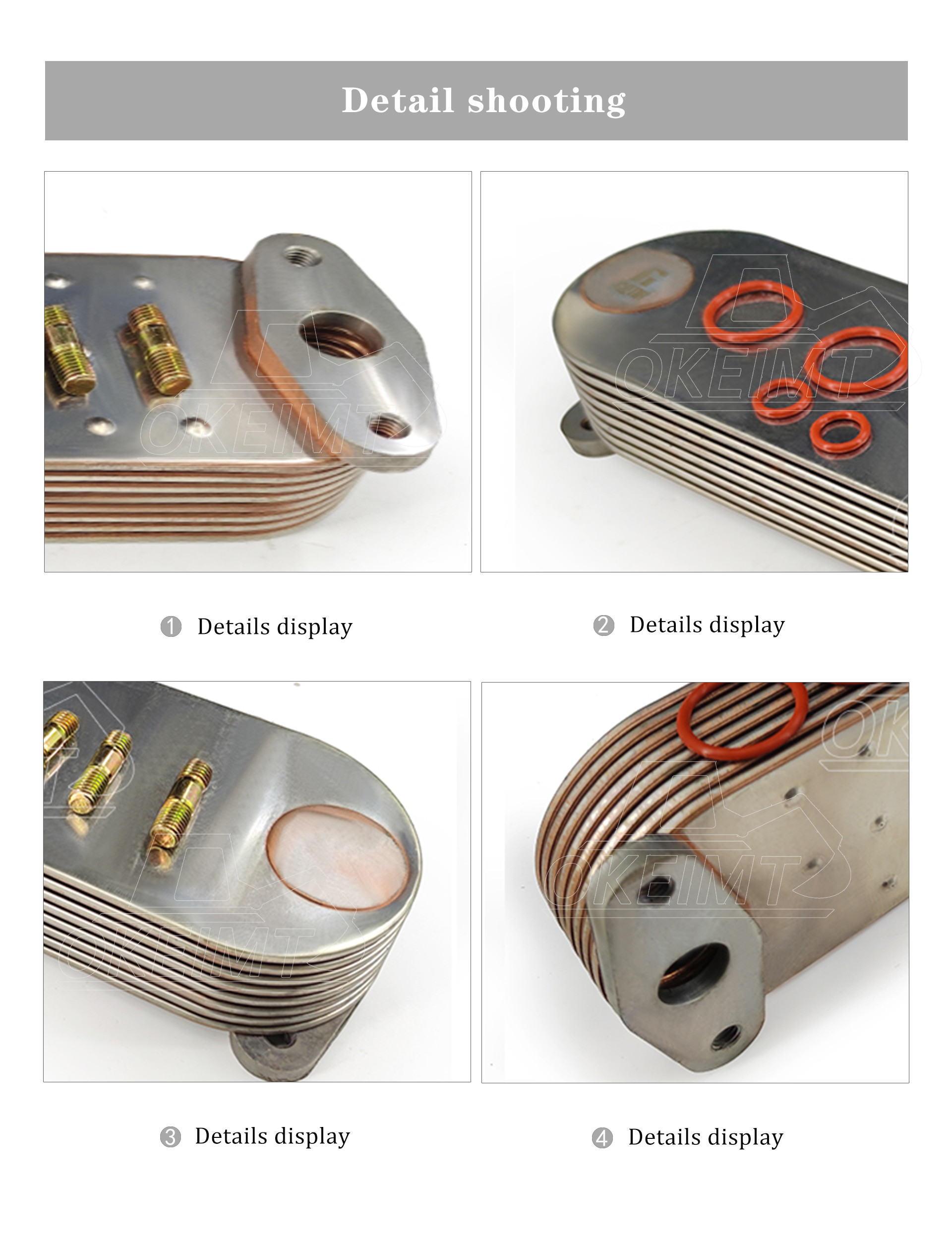 Excavator Cooler Spare Parts 6D125 7P 8P Oil Cooler Core 6152-62-2110 6151-61-2111