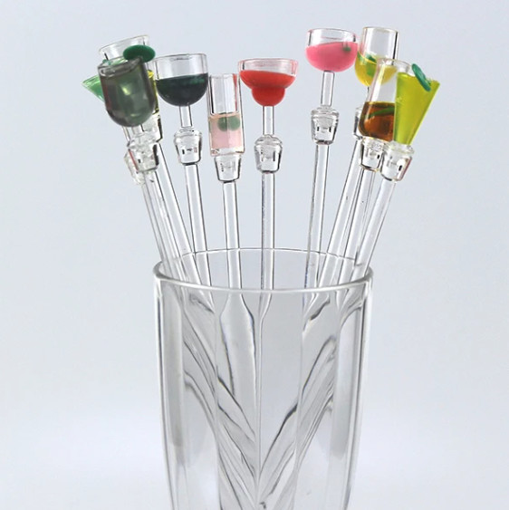 Disposable Acrylic Swizzle Sticks Environmental Drink Stirrers Plastic Swizzle Sticks