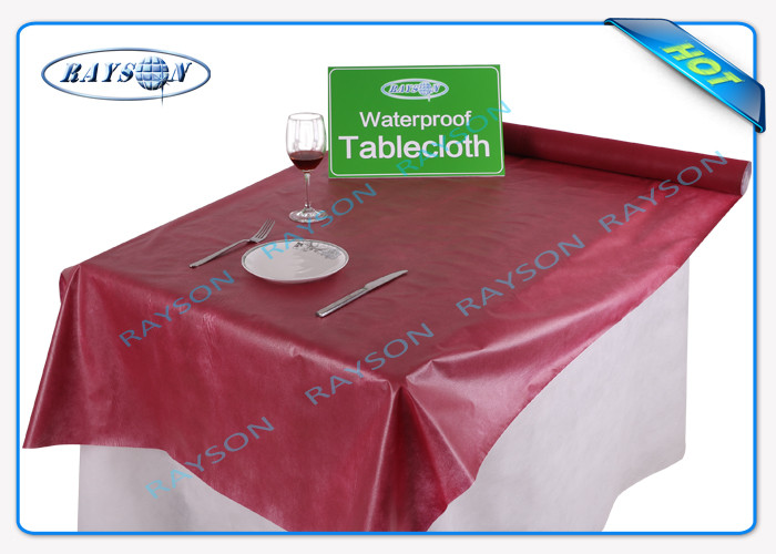 Dark Blue Color 60gram Oil / Penetration Resistant PP / PE Coated Tablecloth For Household