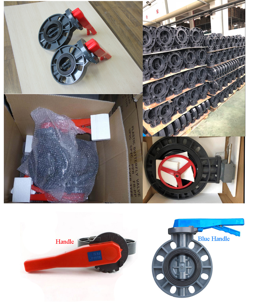 Plastic Manufacturer Dn150 PVC Butterfly Valve