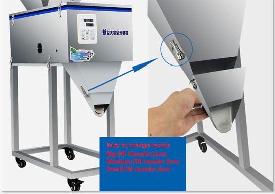 Adjustable Speed Semi Auto Weighing Filling Machine For Granule Rice Coffee