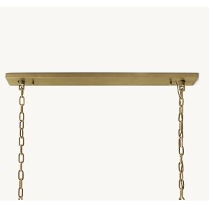 Hardwired Harlow Crystal Rectangular Chandelier 62'' Custom Made