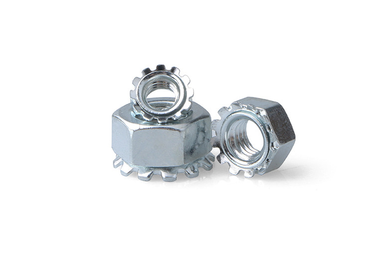 Zinc Plated Steel& Stainless Steel Locknut with External-Tooth Lock Washer K Locknuts
