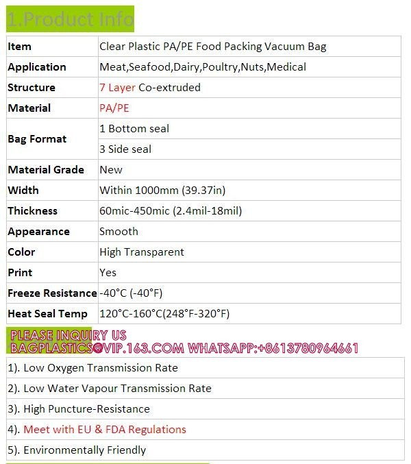 Nylon Lldpe Meat Cheese Shrink Film Bag Packaging Transparent Printing Shrink Film