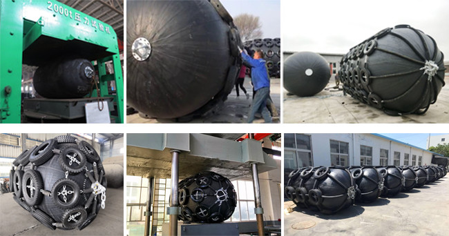 Pneumatic Marine Rubber Fenders 3.3*6.5M CTN Type Air Block 50kPa