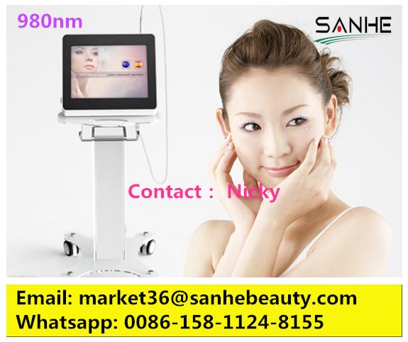 beijing sanhe beauty 2016 Best spide vein and vascular removal by 980nm diode