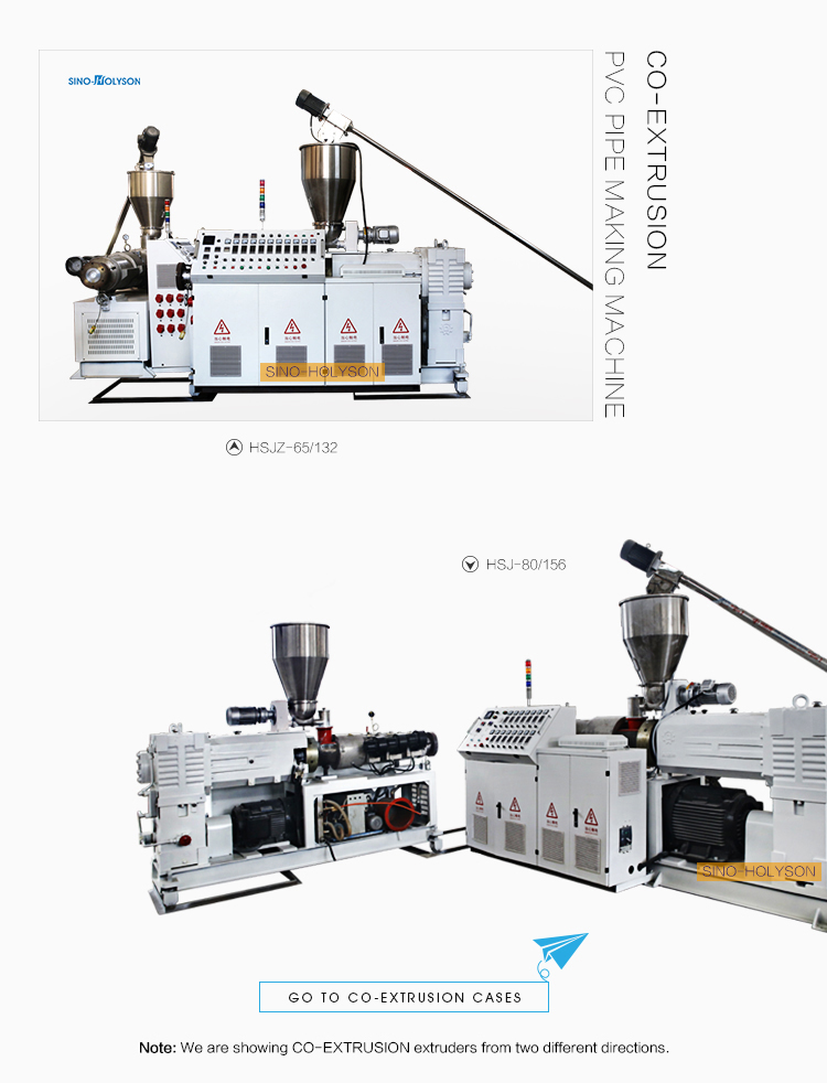 37kw WPC PVC Conical Twin Screw Extruder / PVC Extruder
