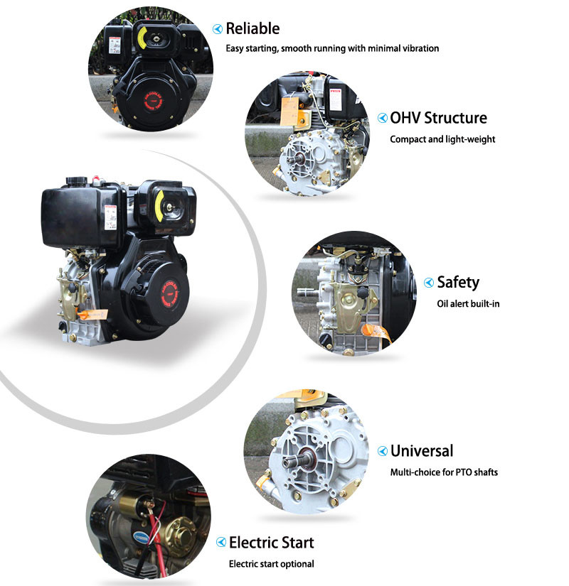 192FE 10HP 498cc Diesel Powered Engine 4 Stroke Designed 12 Months Warranty
