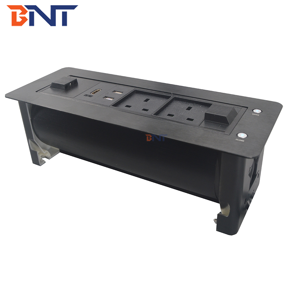 With phone charger hidden into table media power data table top socket outlet