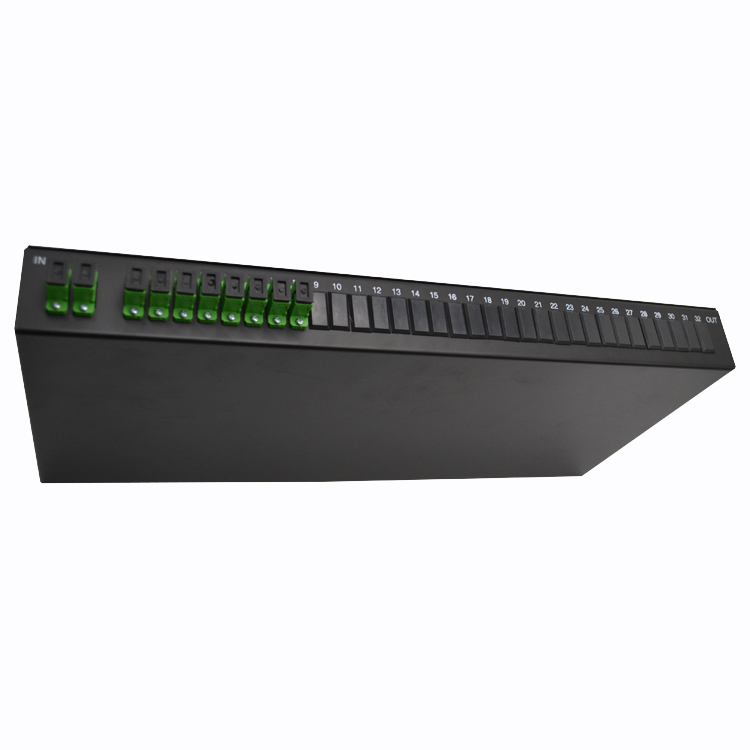 Rack Mount Multimode 2 Way Fiber Splitter 2x8 Port SC To APC