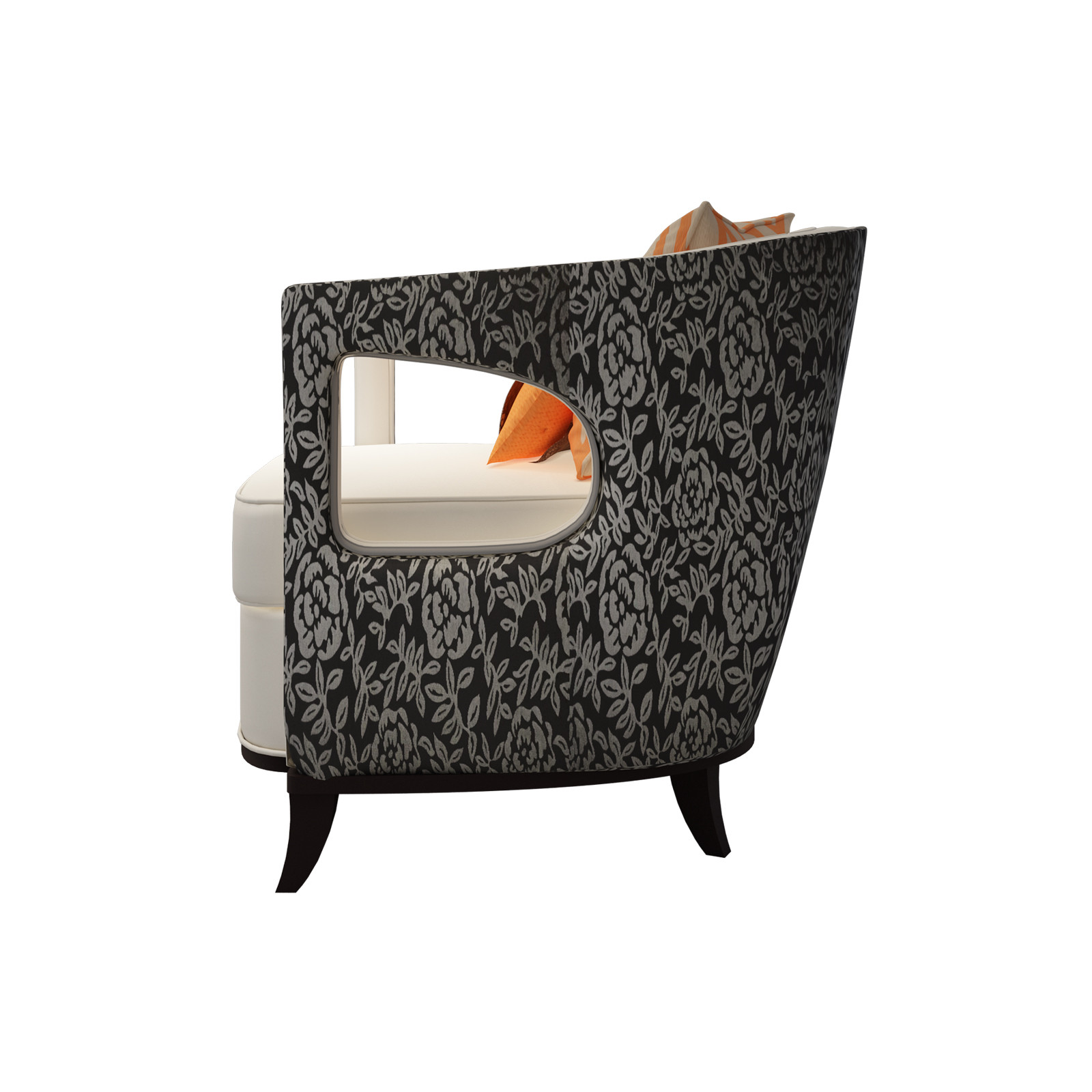Fashion luxury design of Hotel Lobby furniture reception sofa set made by Leather cushion in Glossy painting legs