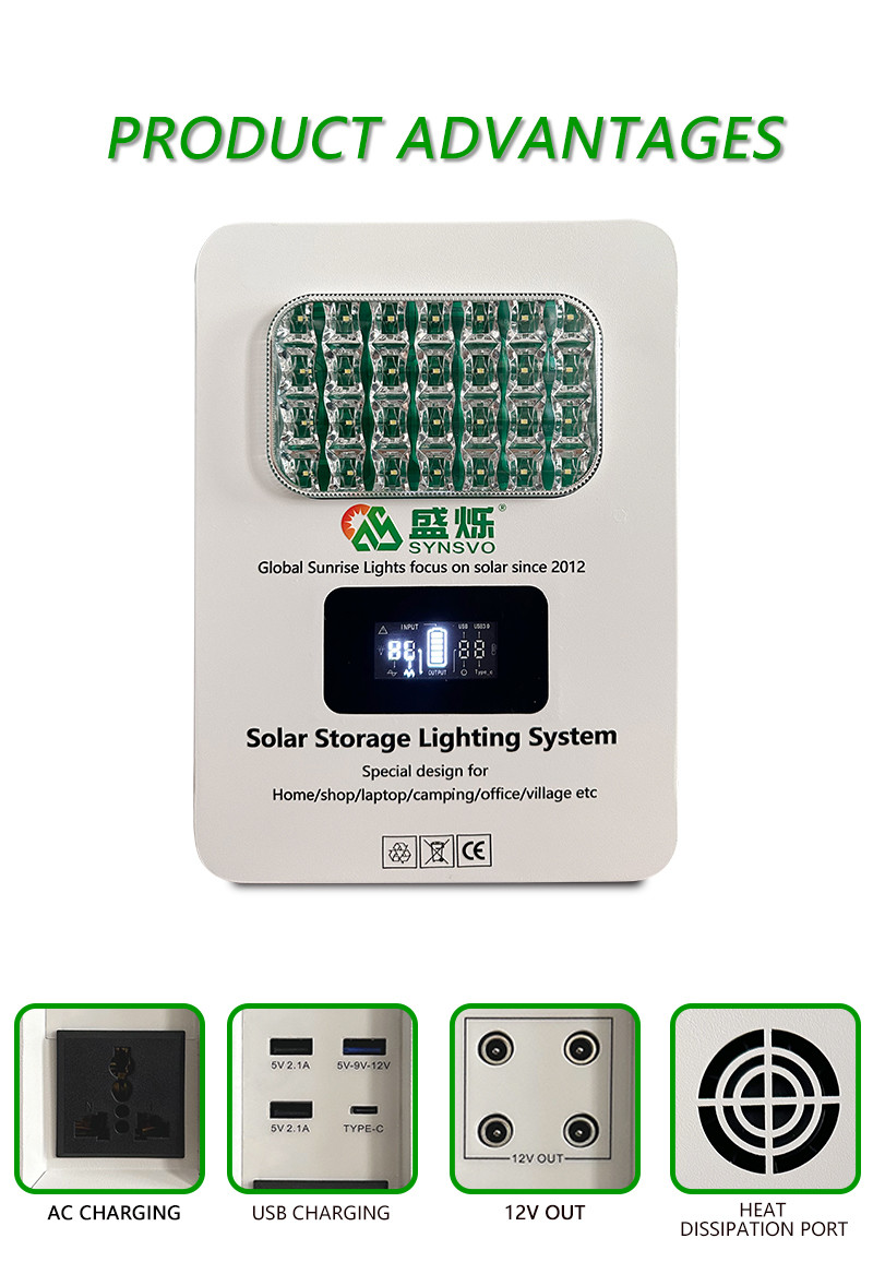 16V 12.5AH Portable Solar Generators Solar Storage Lighting System 22*30cm 180W/300W