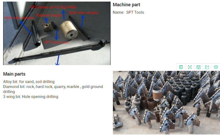 Rotary 380V Hydraulic Drilling Rig Water Pump Soil Test Spt Machine Xy-1a