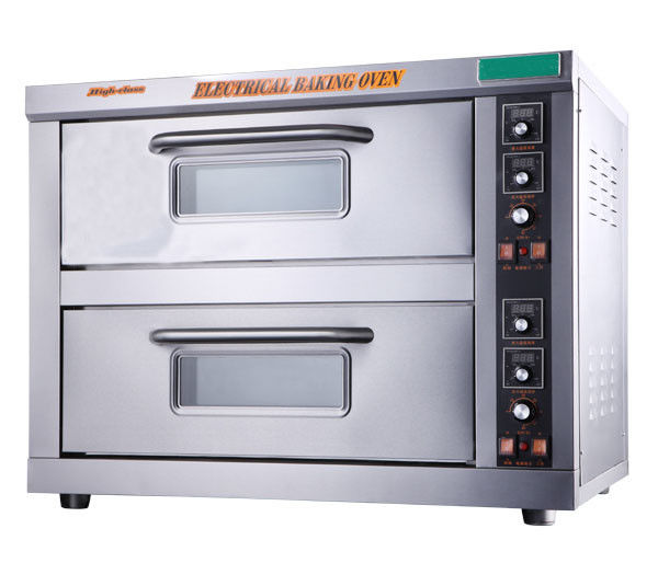 67kg Electric Bakery Oven SS 430 220V 6.8kw Double Deck Single Sightglass
