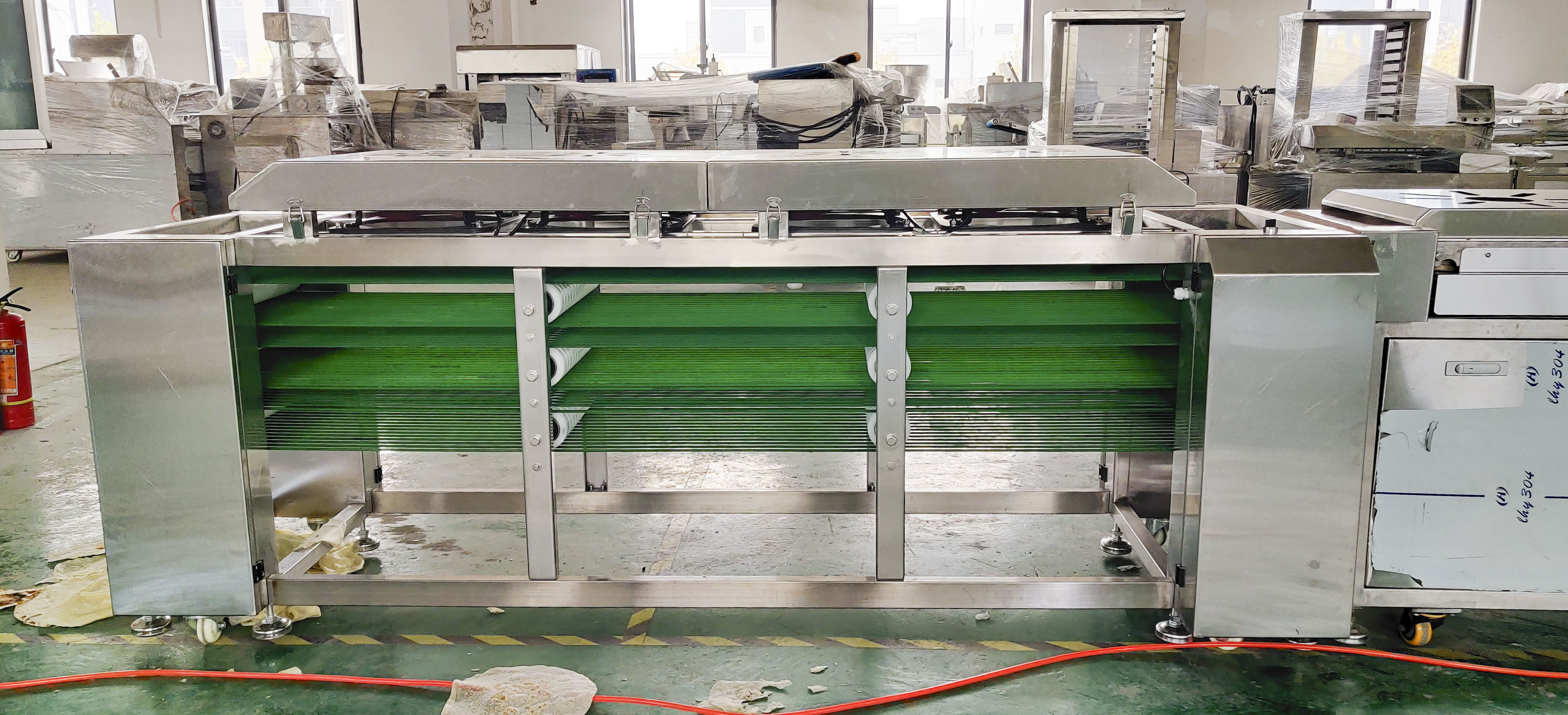 Automatic Tortilla Bread Production Line Gas Heating With Stainless Steel