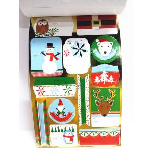 China Glossy Silver Gold Sticker Printing Hot Stamping Offset Printing Gluing on sale