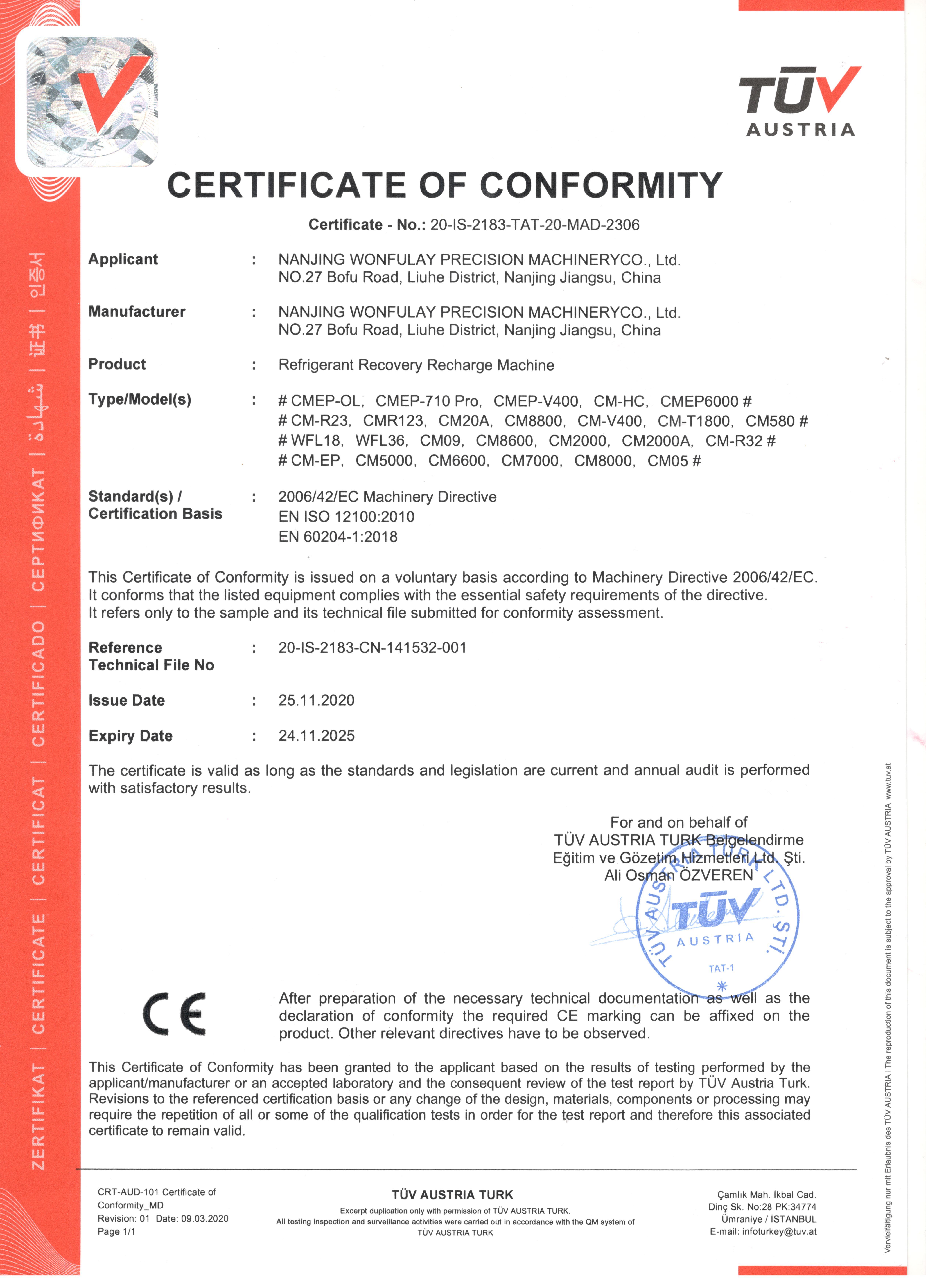 4HP Refrigerant Gas Recovery Machine