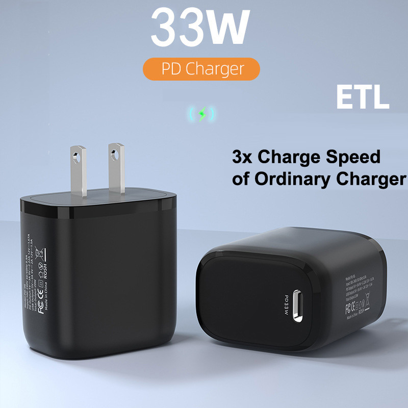 PD QC3.0 GaN Iphone Charger Mini Block US EU Plug For Macbook Pro