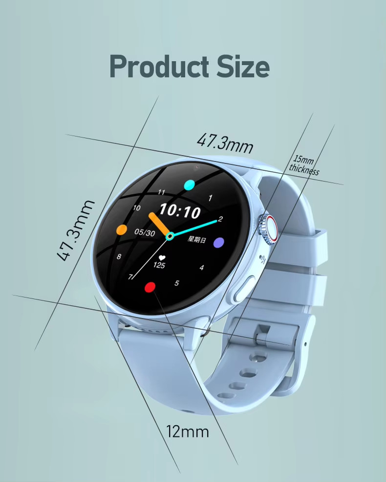 Waterproof APP Control Childrens Tracker Watch GPS WIFI LBS 600mAh