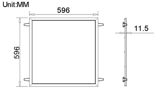 IP44 2.4G RF Flat Smart LED Panel Light For Hospitals General Lighting