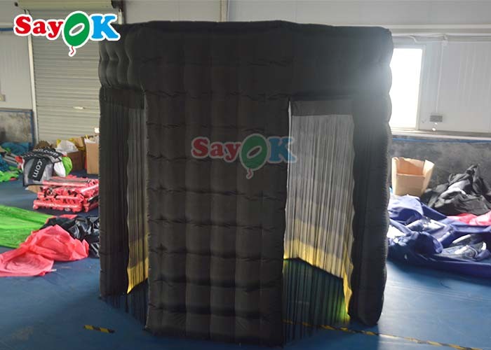 Anti - Ruptured LED Light Inflatable Photo Booth Enclosure Tent For Wedding