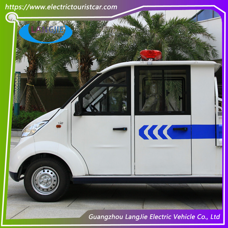 4/5 Seats Electric Patrol Car Iron Cargo Box Container Electric Cargo Van With Customized Dimension