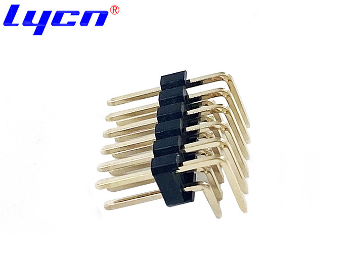 PCB Board Pin Header Connectors Right Angle 2.0AMP 500V AC / Minute