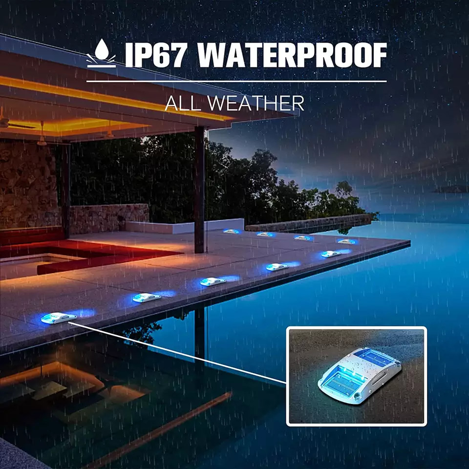 Durable Solar Garden Ground Light IP68 Outdoor Waterproof LED Deck Lights For Driveway