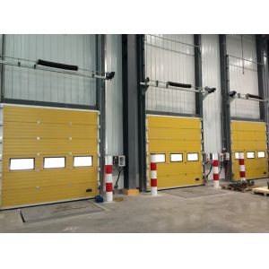 Wind Resistant Overhead Sectional Door Customized Noise Reduction Insulation