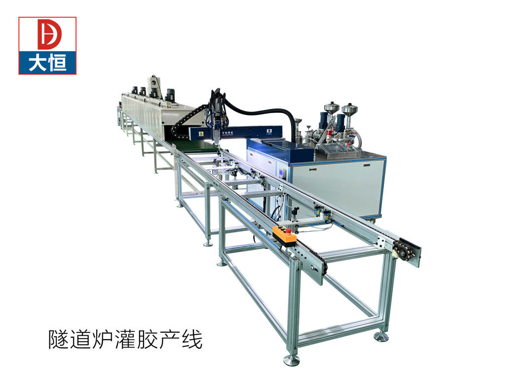 Automated 2 Part Epoxy Dispenser Equipment Glue Dispenser and Industrial Tunnel Oven Machine