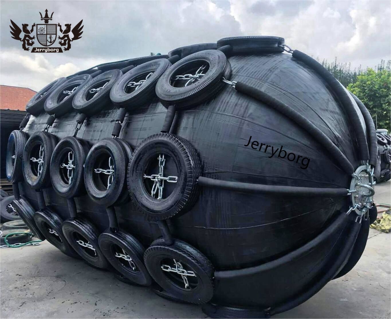 CCS Certified Inflatable Floating Black Color Pneumatic Rubber Material Yokohama Fender