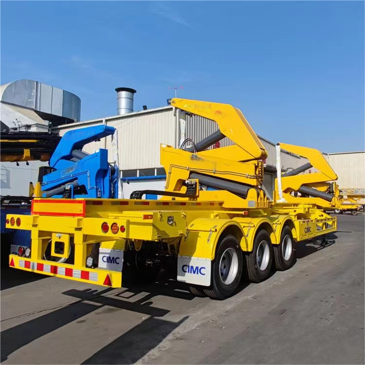 3-Axle Flatbed Semi-Trailer Steel Container Skeleton Truck Trailer